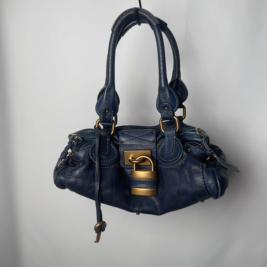 🔥 Pre-owned CHLOÉ 2005 navy paddington 🔥